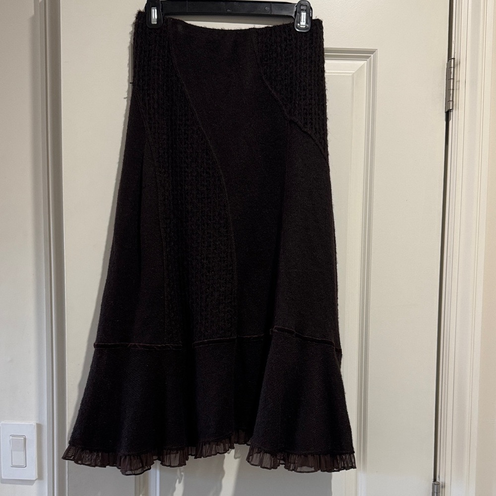 Brown Vintage Knit Skirt